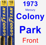 Front Wiper Blade Pack for 1973 Mercury Colony Park - Premium