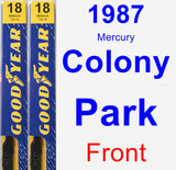 Front Wiper Blade Pack for 1987 Mercury Colony Park - Premium