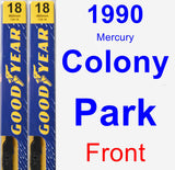 Front Wiper Blade Pack for 1990 Mercury Colony Park - Premium