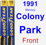 Front Wiper Blade Pack for 1991 Mercury Colony Park - Premium