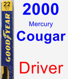 Driver Wiper Blade for 2000 Mercury Cougar - Premium