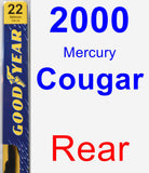 Rear Wiper Blade for 2000 Mercury Cougar - Premium