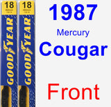 Front Wiper Blade Pack for 1987 Mercury Cougar - Premium