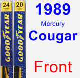 Front Wiper Blade Pack for 1989 Mercury Cougar - Premium