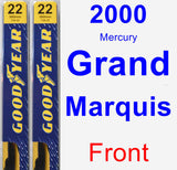 Front Wiper Blade Pack for 2000 Mercury Grand Marquis - Premium