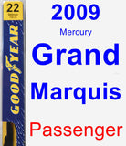 Passenger Wiper Blade for 2009 Mercury Grand Marquis - Premium