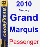 Passenger Wiper Blade for 2010 Mercury Grand Marquis - Premium