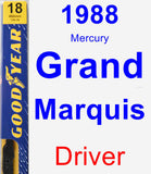 Driver Wiper Blade for 1988 Mercury Grand Marquis - Premium