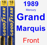 Front Wiper Blade Pack for 1989 Mercury Grand Marquis - Premium