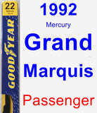 Passenger Wiper Blade for 1992 Mercury Grand Marquis - Premium