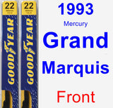 Front Wiper Blade Pack for 1993 Mercury Grand Marquis - Premium