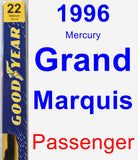 Passenger Wiper Blade for 1996 Mercury Grand Marquis - Premium