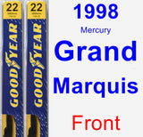 Front Wiper Blade Pack for 1998 Mercury Grand Marquis - Premium