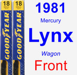 Front Wiper Blade Pack for 1981 Mercury Lynx - Premium