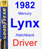 Driver Wiper Blade for 1982 Mercury Lynx - Premium