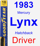 Driver Wiper Blade for 1983 Mercury Lynx - Premium