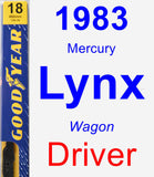 Driver Wiper Blade for 1983 Mercury Lynx - Premium