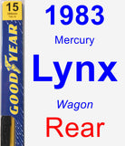 Rear Wiper Blade for 1983 Mercury Lynx - Premium