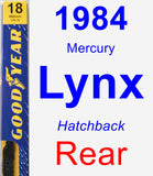 Rear Wiper Blade for 1984 Mercury Lynx - Premium