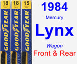 Front & Rear Wiper Blade Pack for 1984 Mercury Lynx - Premium