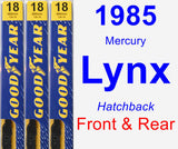 Front & Rear Wiper Blade Pack for 1985 Mercury Lynx - Premium