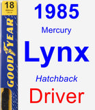 Driver Wiper Blade for 1985 Mercury Lynx - Premium