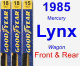 Front & Rear Wiper Blade Pack for 1985 Mercury Lynx - Premium