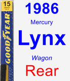 Rear Wiper Blade for 1986 Mercury Lynx - Premium