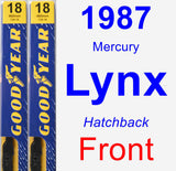 Front Wiper Blade Pack for 1987 Mercury Lynx - Premium