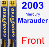 Front Wiper Blade Pack for 2003 Mercury Marauder - Premium