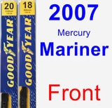 Front Wiper Blade Pack for 2007 Mercury Mariner - Premium