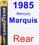 Rear Wiper Blade for 1985 Mercury Marquis - Premium