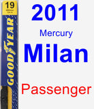 Passenger Wiper Blade for 2011 Mercury Milan - Premium