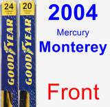 Front Wiper Blade Pack for 2004 Mercury Monterey - Premium