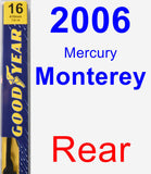 Rear Wiper Blade for 2006 Mercury Monterey - Premium