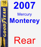 Rear Wiper Blade for 2007 Mercury Monterey - Premium