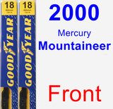 Front Wiper Blade Pack for 2000 Mercury Mountaineer - Premium