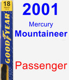 Passenger Wiper Blade for 2001 Mercury Mountaineer - Premium