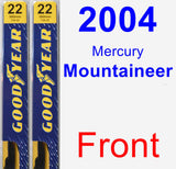 Front Wiper Blade Pack for 2004 Mercury Mountaineer - Premium