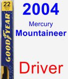 Driver Wiper Blade for 2004 Mercury Mountaineer - Premium