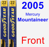 Front Wiper Blade Pack for 2005 Mercury Mountaineer - Premium