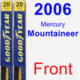 Front Wiper Blade Pack for 2006 Mercury Mountaineer - Premium