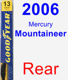 Rear Wiper Blade for 2006 Mercury Mountaineer - Premium