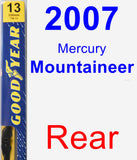 Rear Wiper Blade for 2007 Mercury Mountaineer - Premium