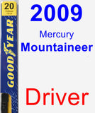 Driver Wiper Blade for 2009 Mercury Mountaineer - Premium