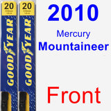 Front Wiper Blade Pack for 2010 Mercury Mountaineer - Premium