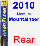 Rear Wiper Blade for 2010 Mercury Mountaineer - Premium