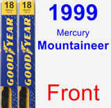 Front Wiper Blade Pack for 1999 Mercury Mountaineer - Premium