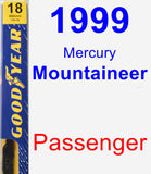 Passenger Wiper Blade for 1999 Mercury Mountaineer - Premium