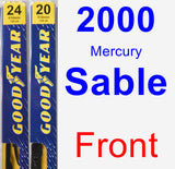 Front Wiper Blade Pack for 2000 Mercury Sable - Premium